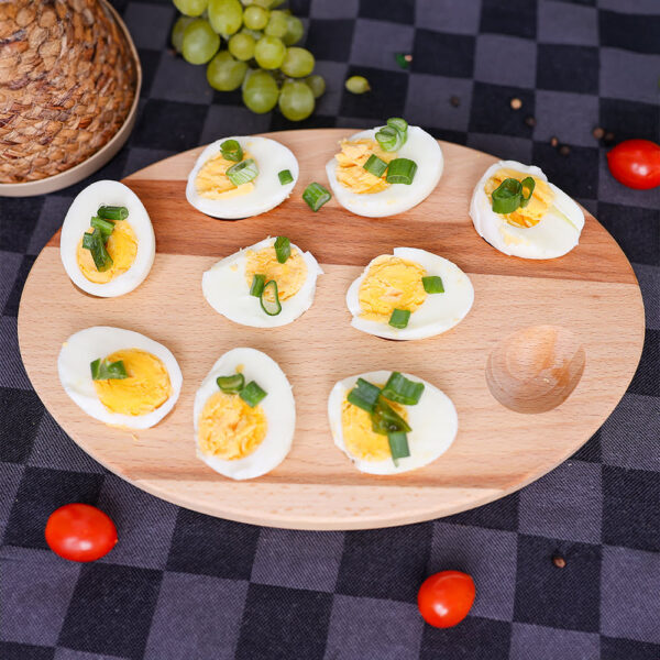 Drewniany Naturalny Półmisek Na Jajka